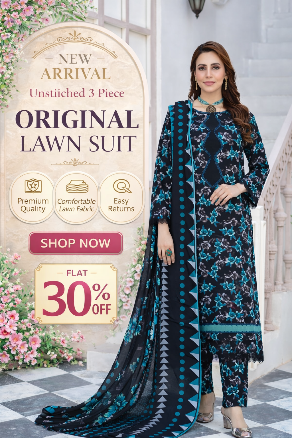 New Arrival | Original Lawn 3 Piece Suit – Premium Summer Collection 3